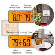LABART Wireless Hygrometer Temperature and Humidity Gauge TP62B
